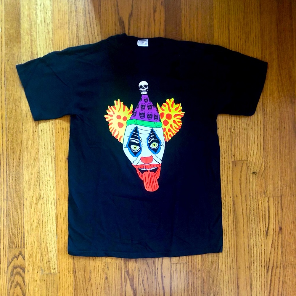 Gildan Black T-shirt with Creepy Clown
